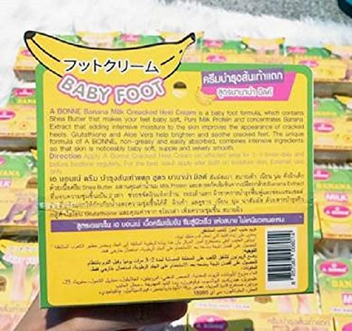 A Bonne' Cracked Heel Cream Banana Milk Rescue your feet Eliminate dry skin, Cracked skin 50 g. Beauty & Personal Care A Bonné