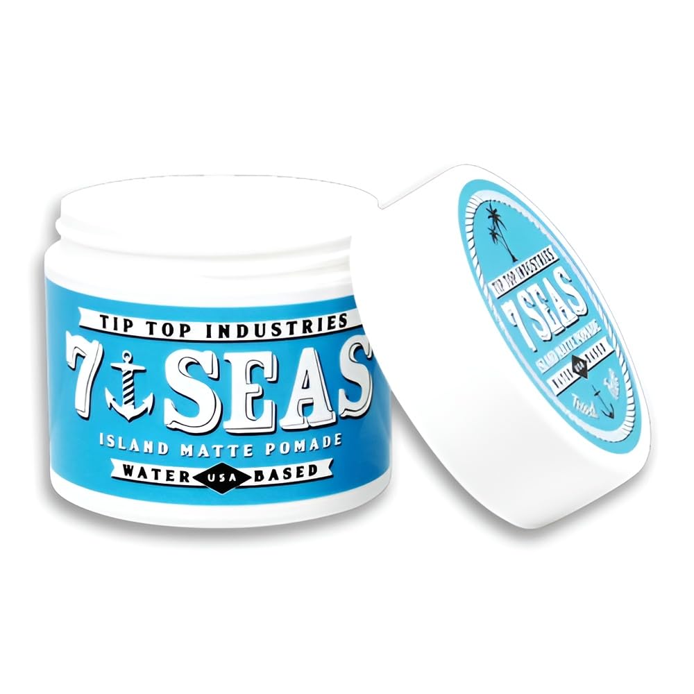 Tip Top 7Seas Island Matte Pomade - Medium Hold Matte Finish - Pina Colada Scent 4.25oz Beauty & Personal Care Tip Top Pomade