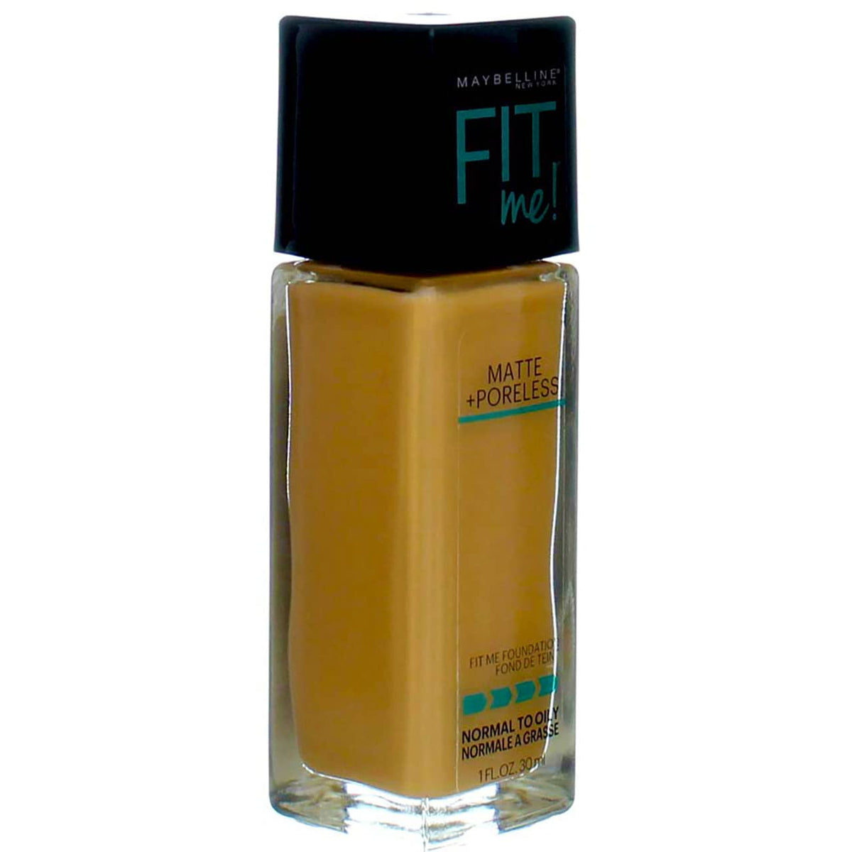 Maybelline New York Fit Me! Matte + Poreless Foundation, Warm Honey [322] 1 oz (Pack of 2)