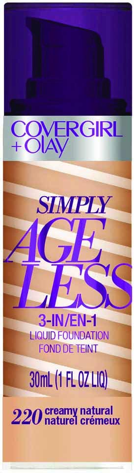 CoverGirl Simply Ageless 3-in-1 Liquid Foundation 220 Creamy Natural 1 fl oz (Pack of 6)