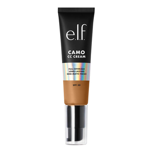 e.l.f. Camo CC Cream, SPF 30 Color-Correcting Medium-To-Full Coverage Face Foundation, Delivers An Airbrushed Finish, Vegan & Cruelty-Free, Tan 400 W Beauty & Personal Care e.l.f.