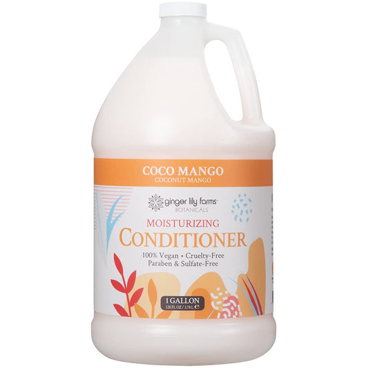 Ginger Lily Farms Botanicals Moisturizing Conditioner for All Hair Types, Coco Mango, 100% Vegan & Cruelty-Free, Coconut Mango Scent, 1 Gallon Refill Beauty & Personal Care Ginger Lily Farms