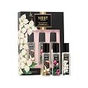 NEST New York Mini Rollerball Perfume Trio Set (Vanilla Bourbon, Lychee Rose, and Golden Nectar) + Bonus Sicilian Tangerine Body Cream, 30 ml Beauty & Personal Care NEST New York