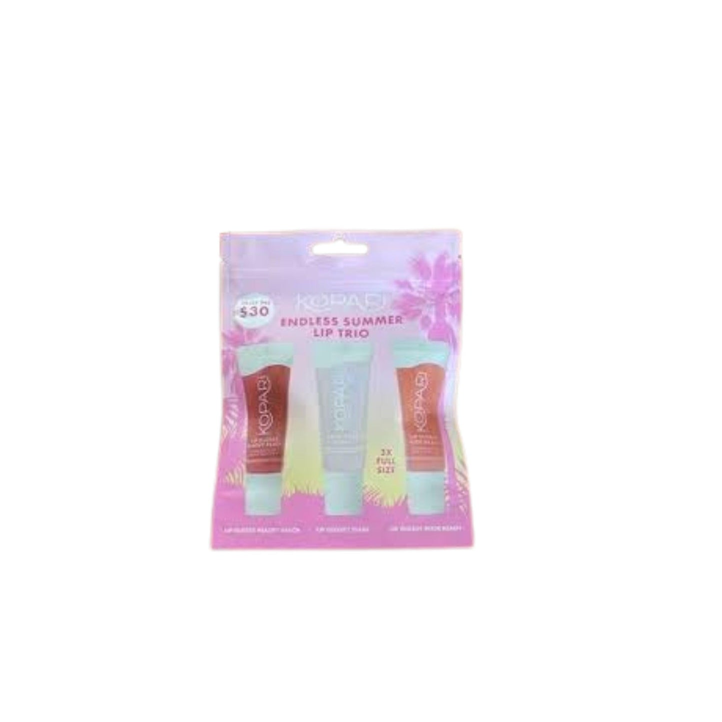 Kopari Endless Summer Lip Trio Lip Glossy Beachy Peach, Clear, Nude Beach (Endless Summer Lip Glossy, Trio) Beauty & Personal Care Kopari