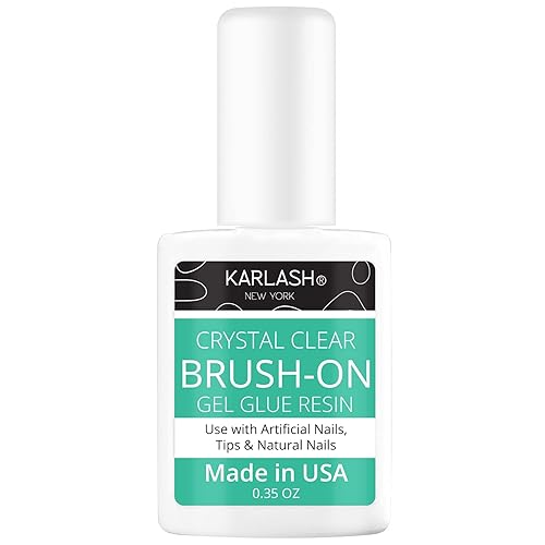 Karlash Super Strong Brush On Glue for Acrylic & Press On Nails, Perfect for False Nail Art, Glitter, Gems, White Clear Tips (1 Piece) Beauty & Personal Care Karlash