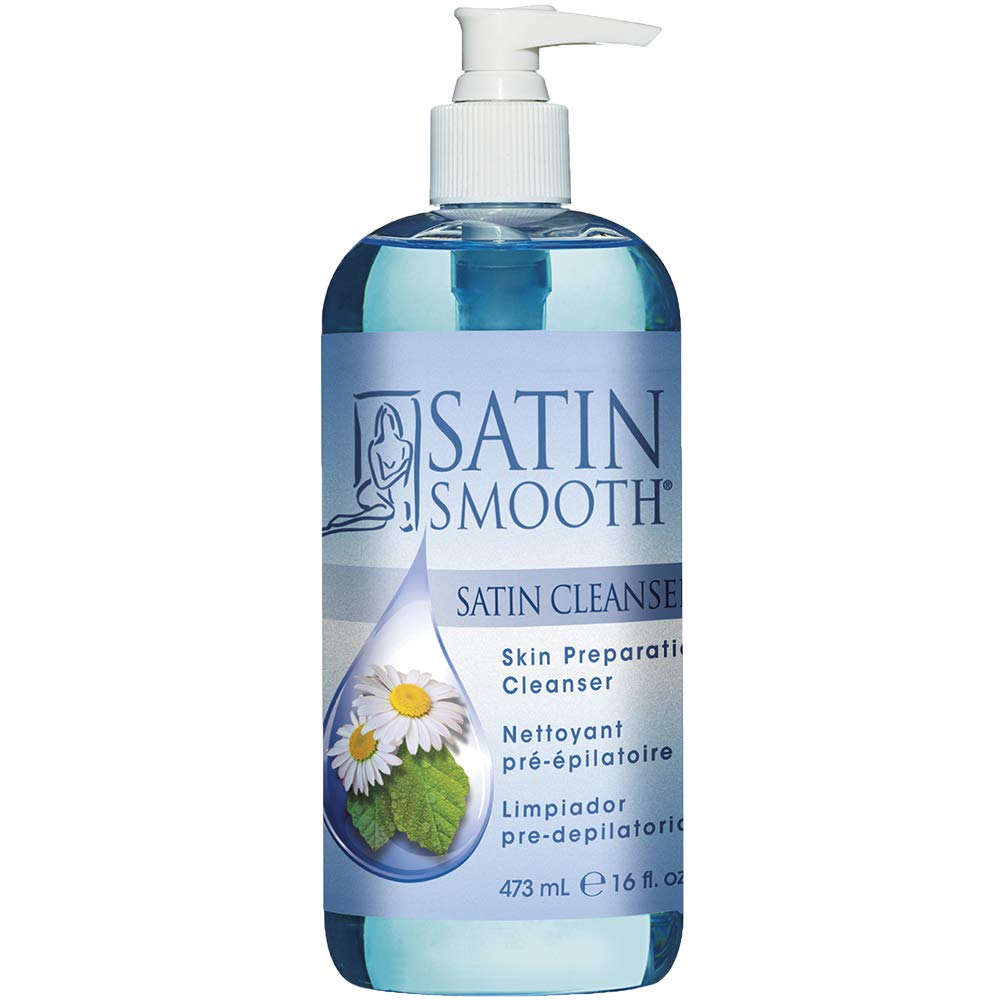 SATIN SMOOTH Pre Wax Cleanser - Antiseptic Formula for Pre Wax Hair Removal Skin Prep, Deep Cleansing & Irritation-Free Waxing, AfterWax Care, 16 oz Beauty & Personal Care SATIN SMOOTH