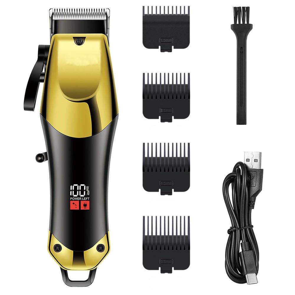 Hair Clippers for Men Professional, Cordless Hair Cutting Kit withLED Digital Display and 4 Limit Combs Rechargeable Haircut Kit for Barber & Home Use Beauty and Personal Care QDKVTNDJZ