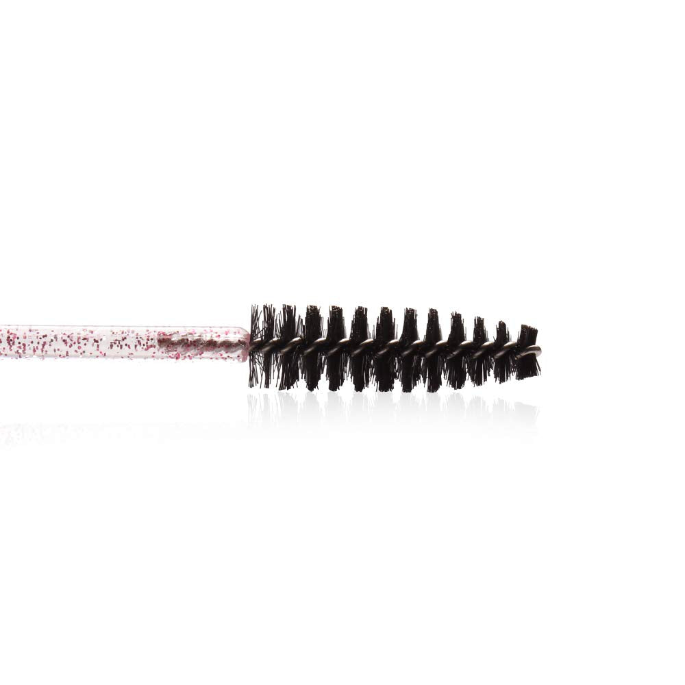 300 Pack Mascara Wands Disposable Eye Lash Brushes for Eyelash Extensions Tool Makeup Applicator Kit, Crystal Rose/Black Beauty & Personal Care myaokue-up