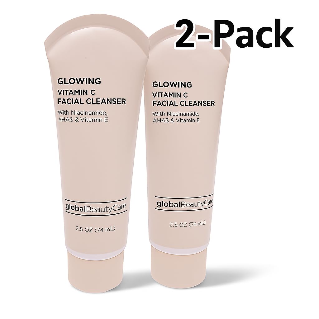 Global Beauty Care Vitamin C Facial Cleanser - Niacinamide, AHA & Vitamin E, 2-Pack (2x 2.5 fl oz) Beauty & Personal Care Global Beauty Care