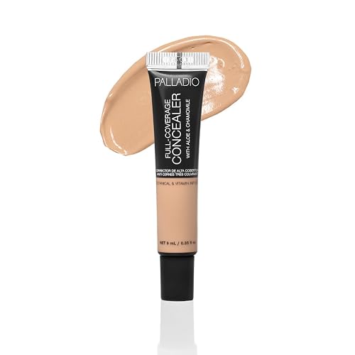 Palladio Full Coverage Concealer - Creamy Face & Under Eye Formula, Disguises Dark Circles, Blemishes, Fine Lines, Evens Skin Tone (Caramel Drizzle) Beauty & Personal Care Palladio