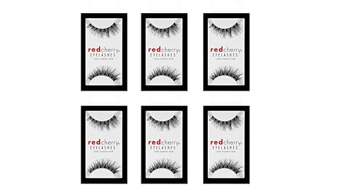Red Cherry #DW False Eyelashes (Pack of 6 Pairs) Beauty & Personal Care Red Cherry