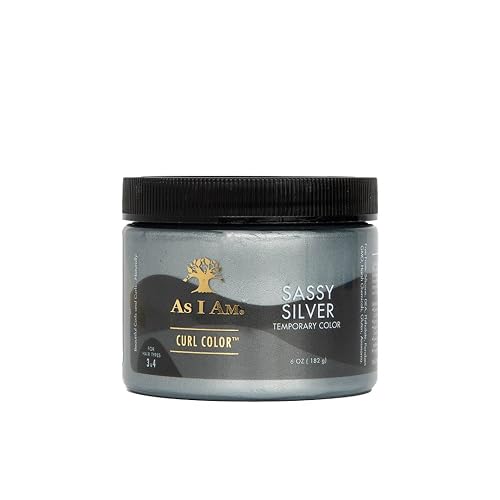As I Am Curl Color - Sassy Silver - 6 oz - Color & Curling Gel - Temporary - Vegan & Cruelty Free Beauty & Personal Care As I Am