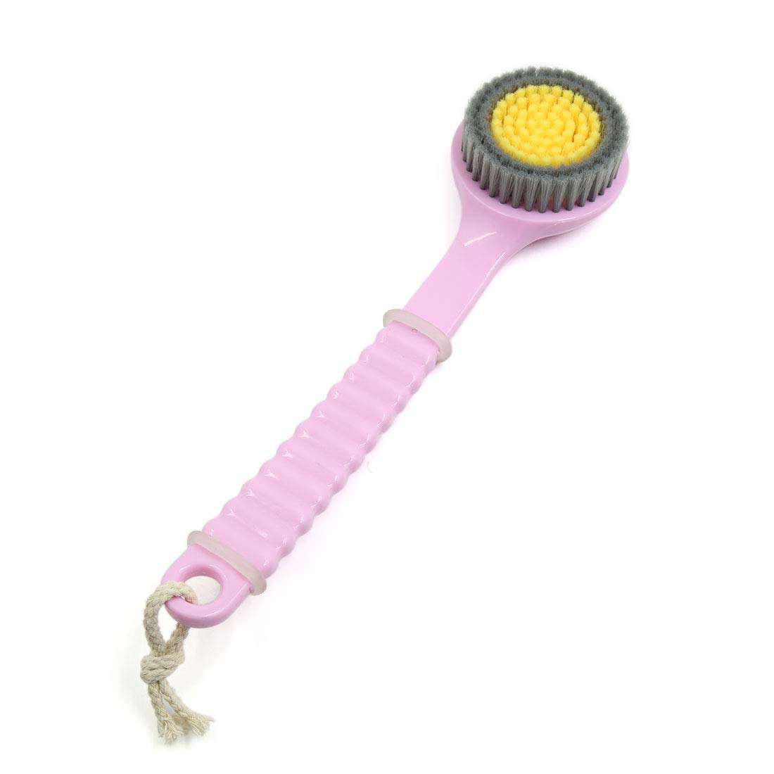 Ruilogod Pink Black Soft Bristle Good Performance Handle Body Brush Shower Scrubber 12.2inch (id: 39d d5b 35d b1e 39f Beauty and Personal Care Ruilogod