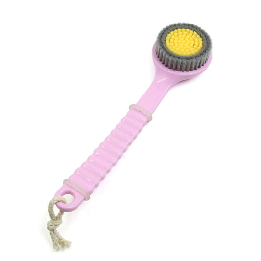 Ruilogod Pink Black Soft Bristle Good Performance Handle Body Brush Shower Scrubber 12.2inch (id: 39d d5b 35d b1e 39f Beauty and Personal Care Ruilogod