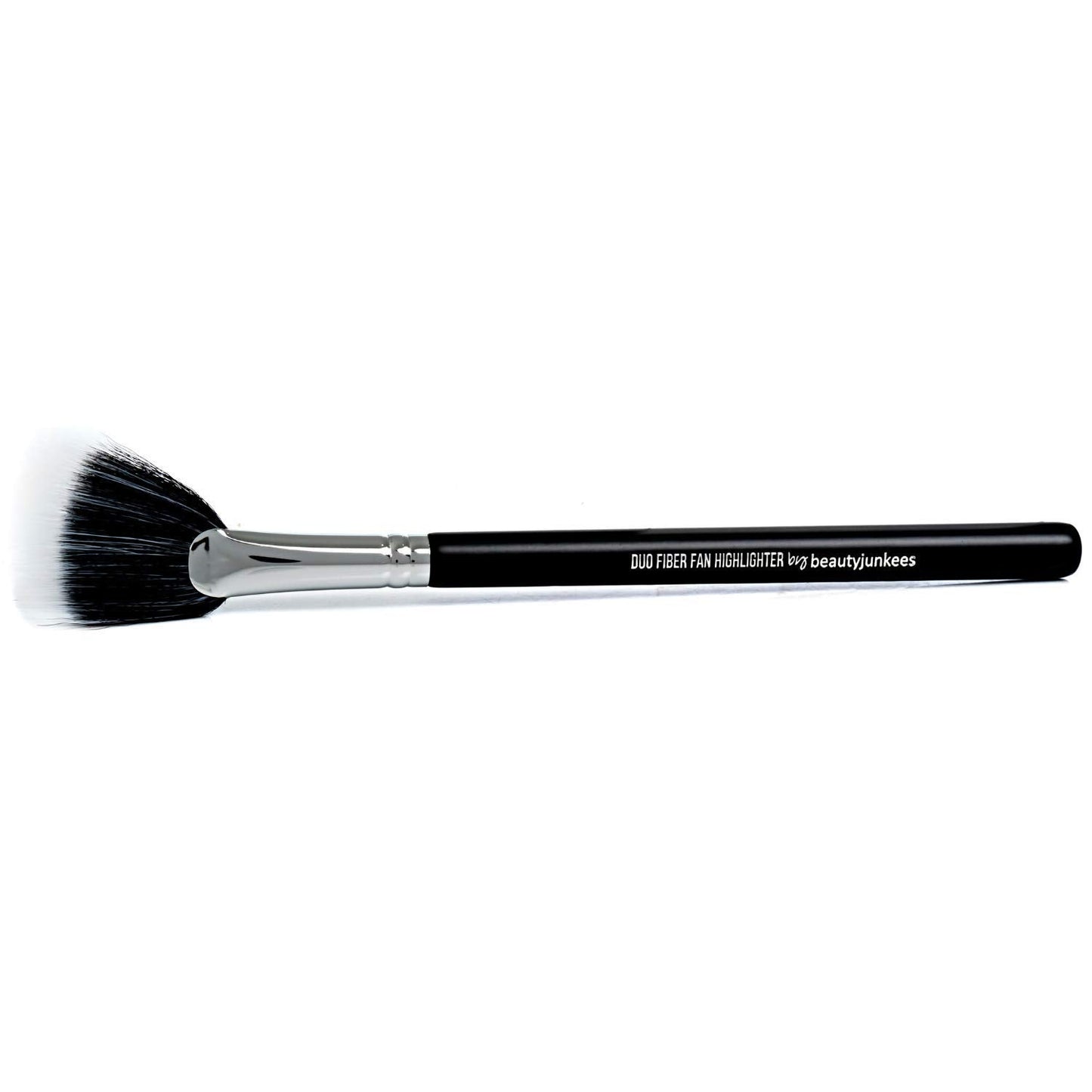 Fan Highlighter Makeup Brush - Beauty Junkees Duo Fiber Face Make Up Brushes, Cheekbone Define Highlighting with Powder, Cream, Mineral, Liquid Beauty & Personal Care Beauty Junkees