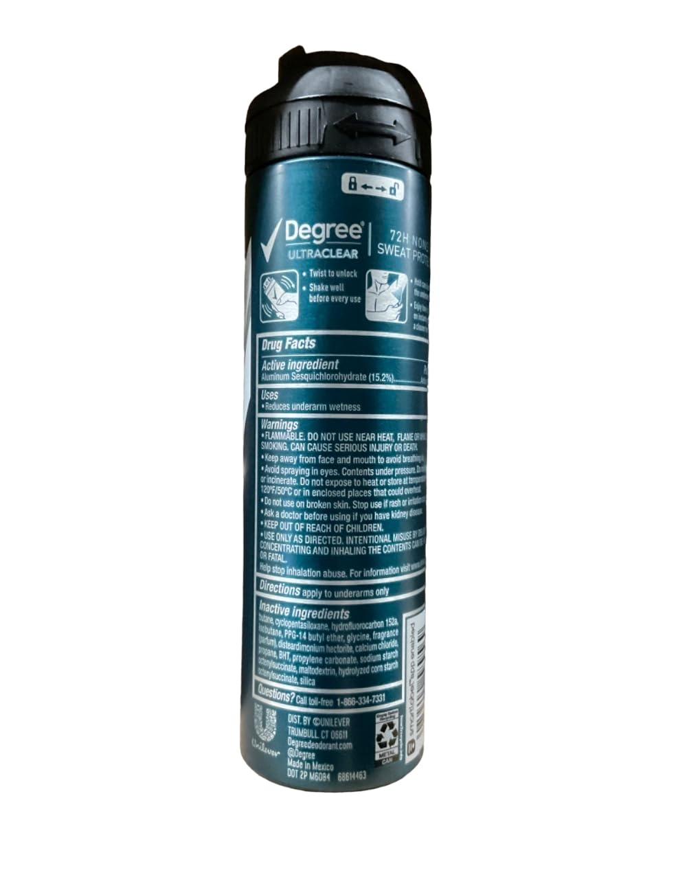 Degree Deodorant 3.8 Ounce Dry Spray Ultraclear (Pack of 3) Beauty and Personal Care Degree