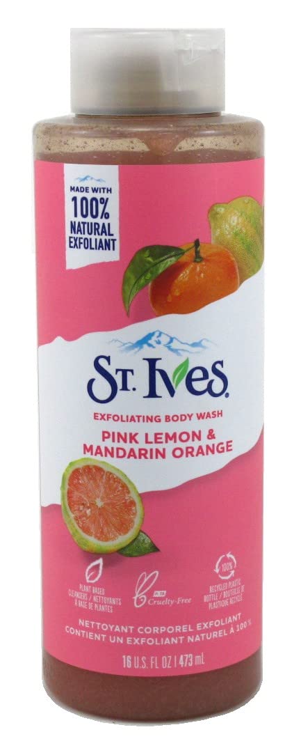 St Ives Body Wash 16 Ounce Pink Lemon & Mandarin Orange (473ml) (Pack of 3) Beauty & Personal Care St. Ives