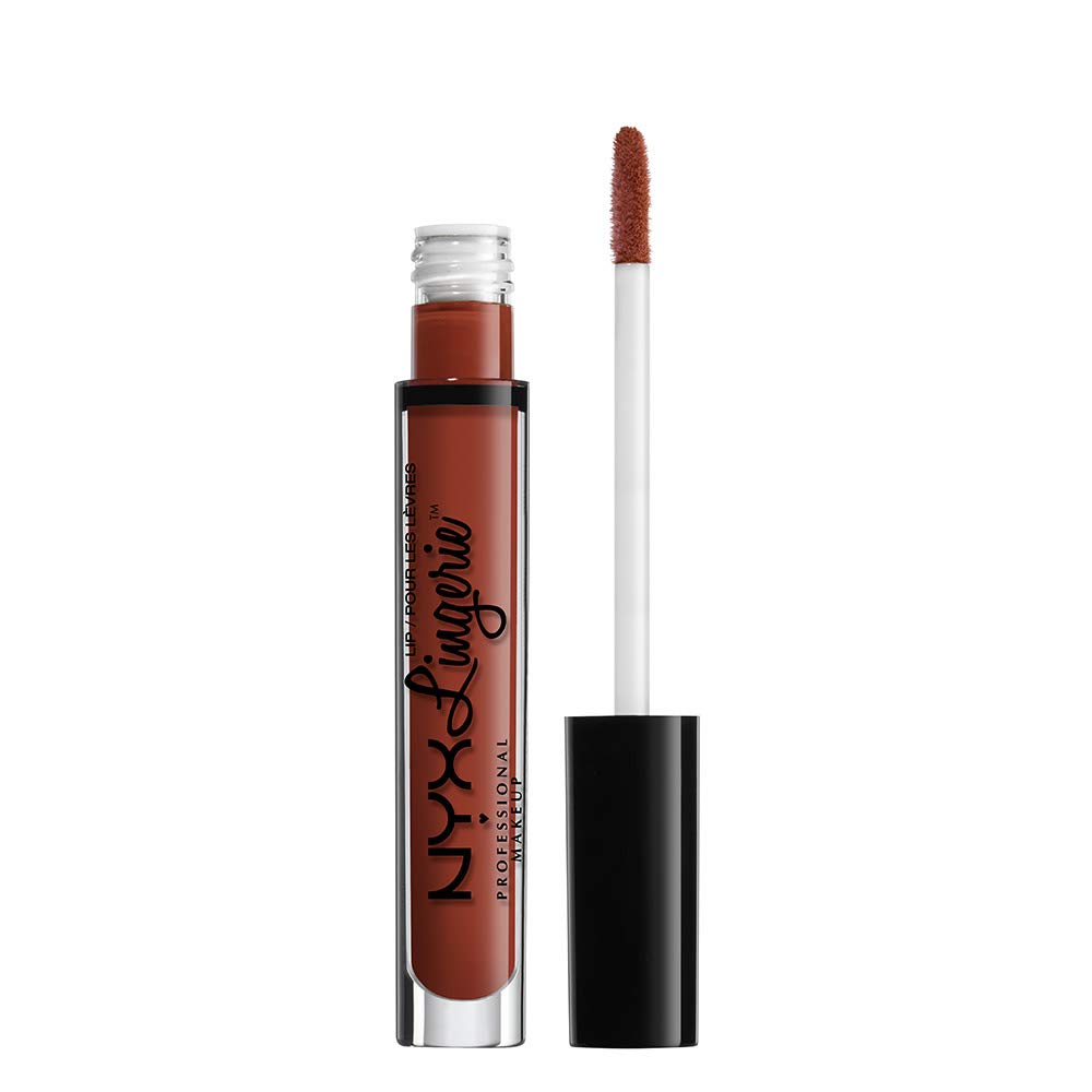 NYX PROFESSIONAL MAKEUP Lip Lingerie Matte Liquid Lipstick - Exotic, Warm Mahogany Red Beauty & Personal Care NYX PROFESSIONAL MAKEUP
