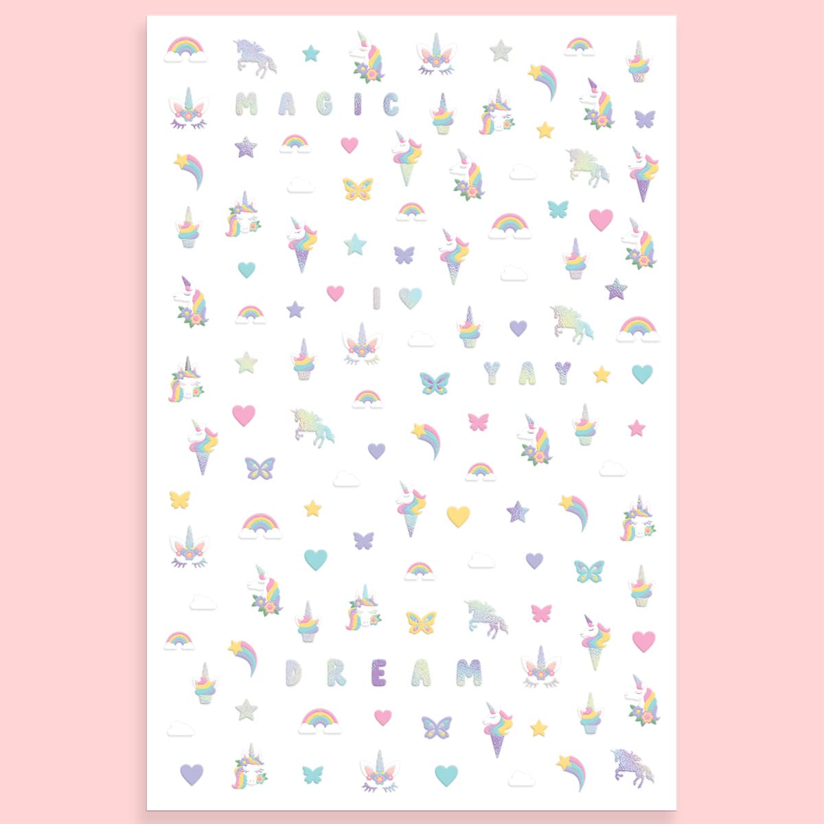 xo, Fetti Kids Unicorn Nail Stickers - 524 Decals | Birthday Girl Party Favors, DIY Home Activity, Gift, Cute Nail Transfer, Rainbow, Butterfly Beauty & Personal Care xo, Fetti