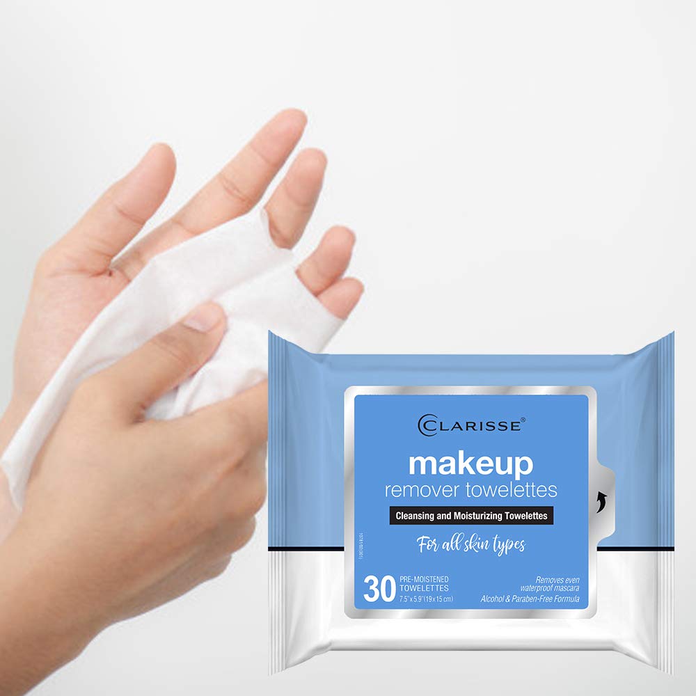 Clarisse 10781-12 Make Up Remover Cleansing and Moisturizing Towelettes, 30-Ct. - Quantity 1212 Beauty & Personal Care Clarisse