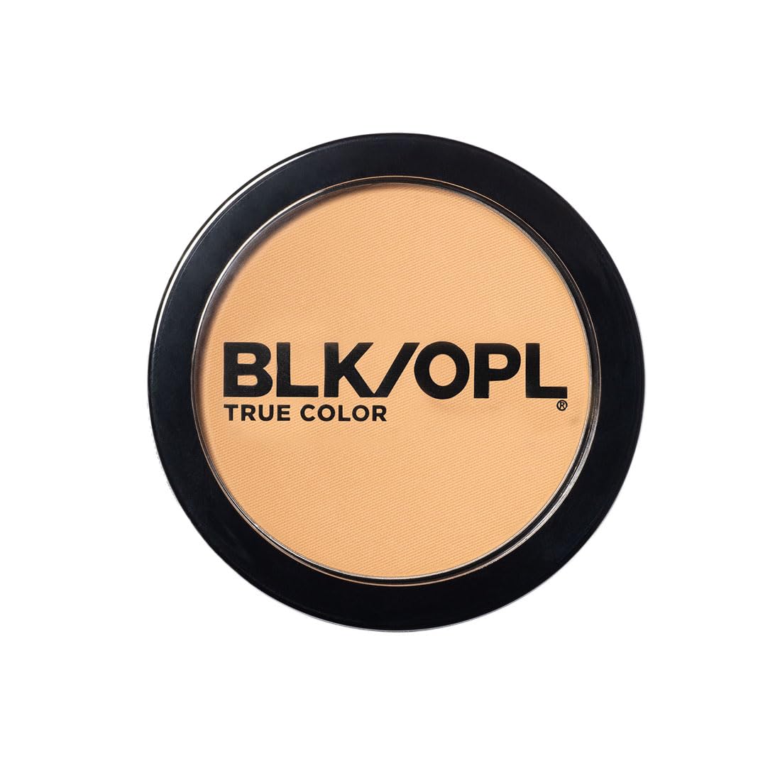 BLK/OPL Oil Absorbing Pressed Powder, Weightless, Buildable & Blendable Compact Press Powder Makeup for Face Smooths Out Blemishes, Pores or Uneven