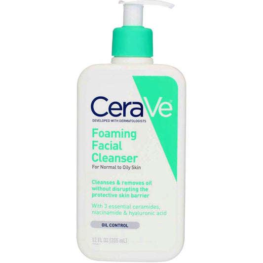 Cerave Facial Foaming Cleanser 12 Ounce Pump (355ml) (2 Pack) Beauty & Personal Care CeraVe