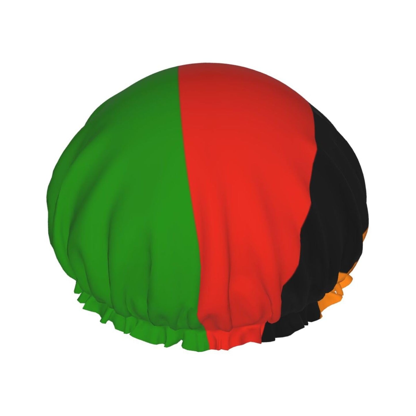 Zambia Flag Prints Shower Cap Double Layer Lined Waterproof Bathing Shower Hat Beauty and Personal Care Hayyett