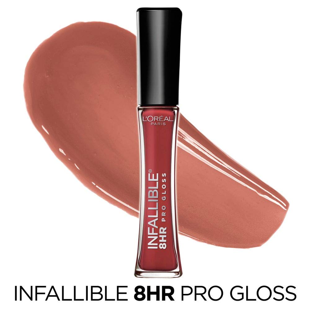 L’Oreal Paris Makeup Infallible 8 Hour Hydrating Lip Gloss, Suede, 0.21 Fl Oz Beauty & Personal Care L'Oreal Paris