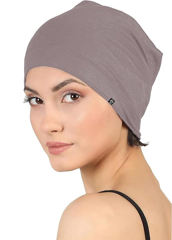 Unisex Sleep Cap, Bamboo and Cotton, Created for Chemo, Alopecia, Hair Loss, Essential Chemo Headwear Dark Grey Beauty and Personal Care Samyuktha