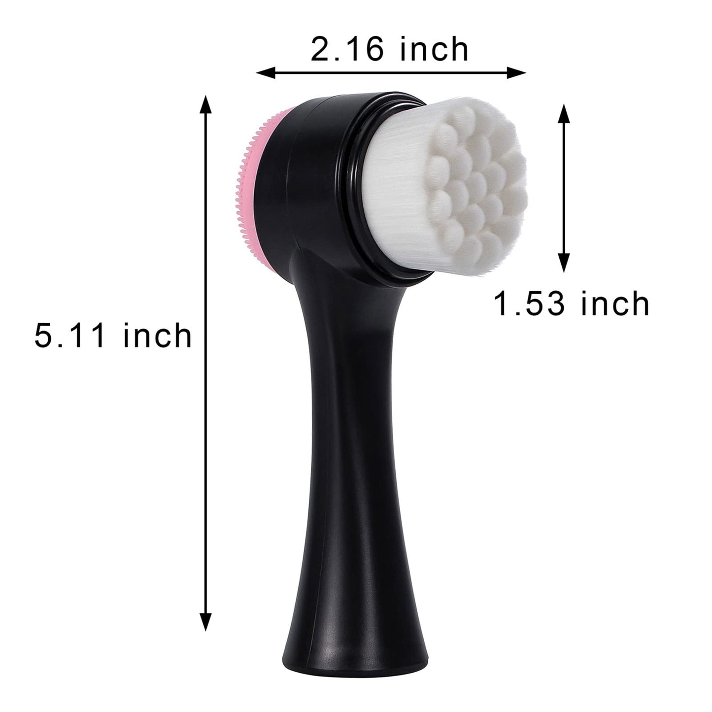 Beomeen Face Brush 2 in 1, Facial Cleansing Exfoliating Scrubber Brush, Silicone Double Side Face Wash Scrub Brush with Super Soft Bristles for Deep Beauty & Personal Care Beomeen