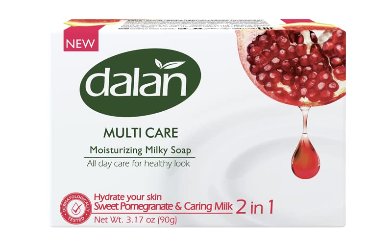 Dalan Multi Care Moisturizing Soap 2 in 1 (Sweet Pomegranate & Caring Milk, 6 Pack) Beauty & Personal Care Dalan