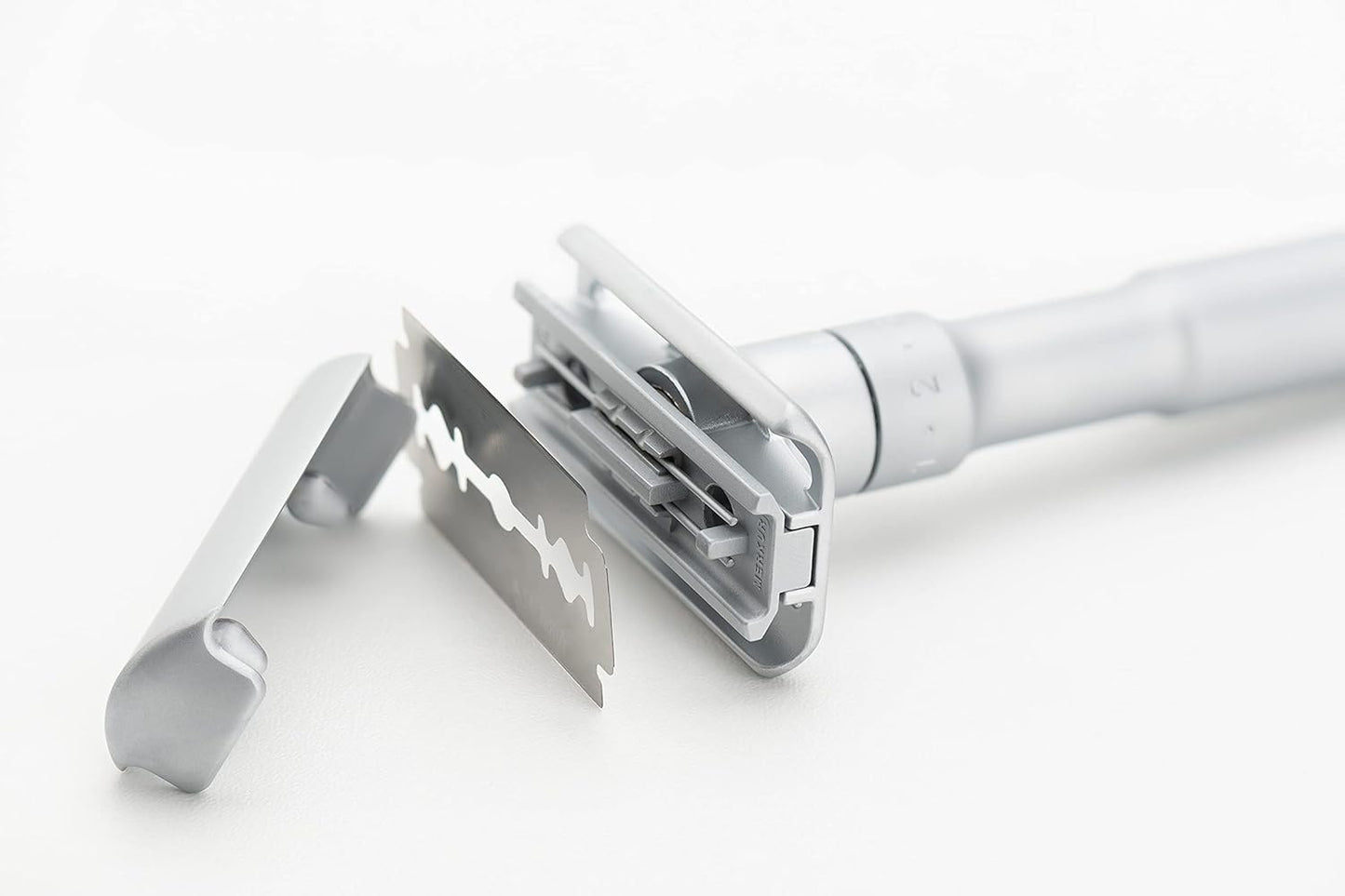 MERKUR FUTUR 700 Adjustable Double Edge Safety Razor - Matte Chrome, Adjustable Razor With Dial, Made in Germany, Plastic-Free, Snap-On Cap Design Beauty and Personal Care MERKUR