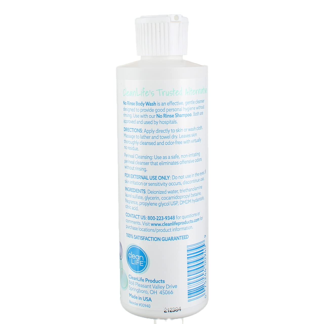No Rinse Body Wash (3 Bottles), 8FL OZ Bottles Beauty & Personal Care No-Rinse