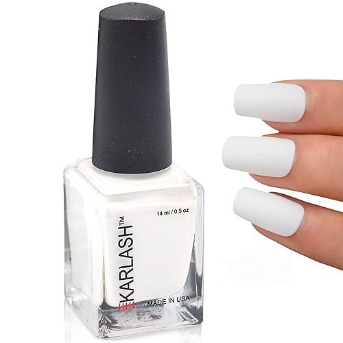 Karlash Super White Nail Polish 0.5 ounce Long-lasting and Smooth Application Beauty & Personal Care Karlash