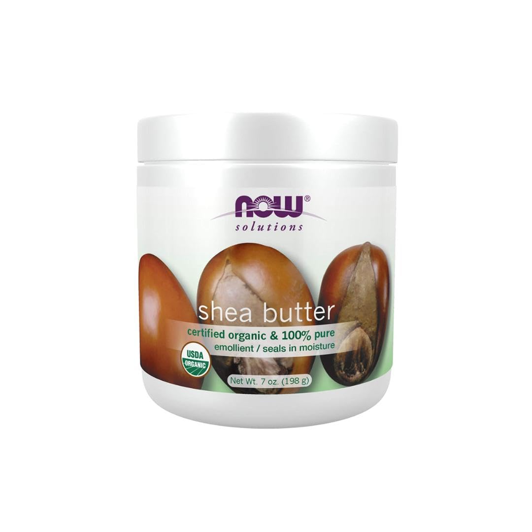 NOW Foods Solutions, Certified Organic Shea Butter, Moisturizer For Rough And Dry Skin, 7-Ounce Beauty & Personal Care NOW Foods