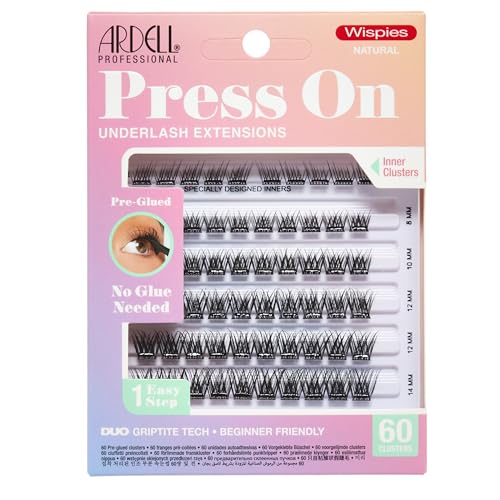 Ardell Press On Lashes Wispies Natural Pre Glued Lash Clusters, 60 ct