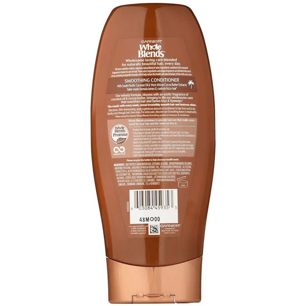 Garnier Whole Blends Shampoo Coconut Oil 12.5 Ounce (369ml) (3 Pack)