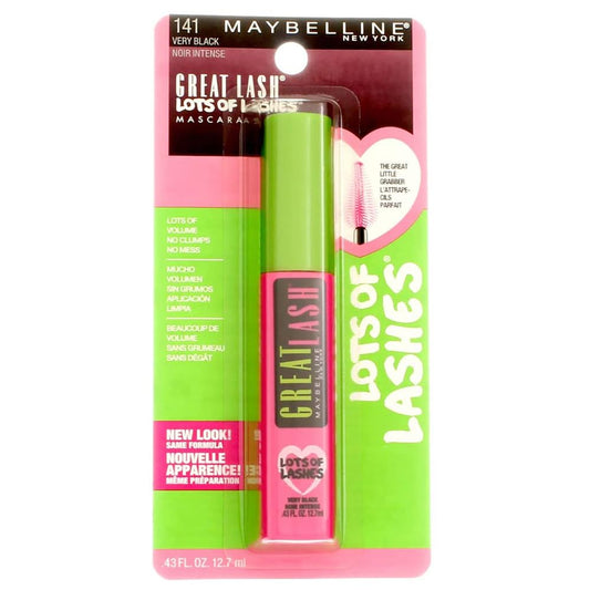 Myb Masc Grt Lsh Lots Vry Size .43 O Maybelline Great Lash Mascara Lots Of Lashes Washable Very Black Beauty & Personal Care MAYBELLINE