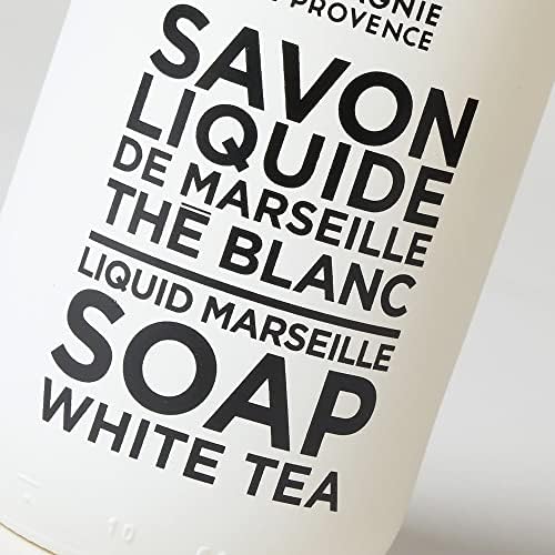 Compagnie de Provence Savon de Marseille Extra Pure Liquid Soap - White Tea - 16.7 Fl Oz Glass Pump Bottle Beauty & Personal Care La Compagnie de Provence