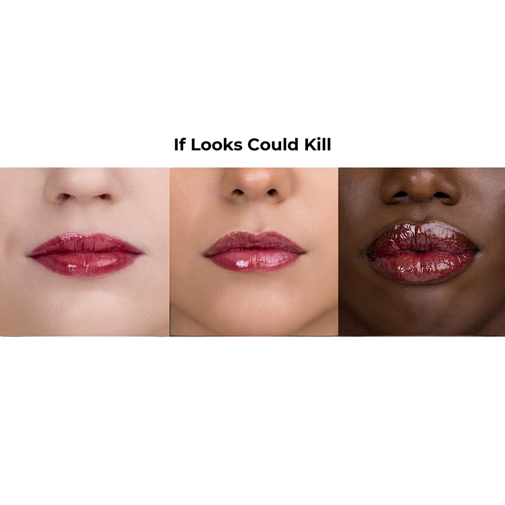 Rinna Beauty Icon Collection - Lip Gloss - If Looks Could Kill - Tinted, Hydrating, Long-Lasting - High Pigment and Shine, Vegan, No Parabens, Clean Beauty & Personal Care Rinna Beauty