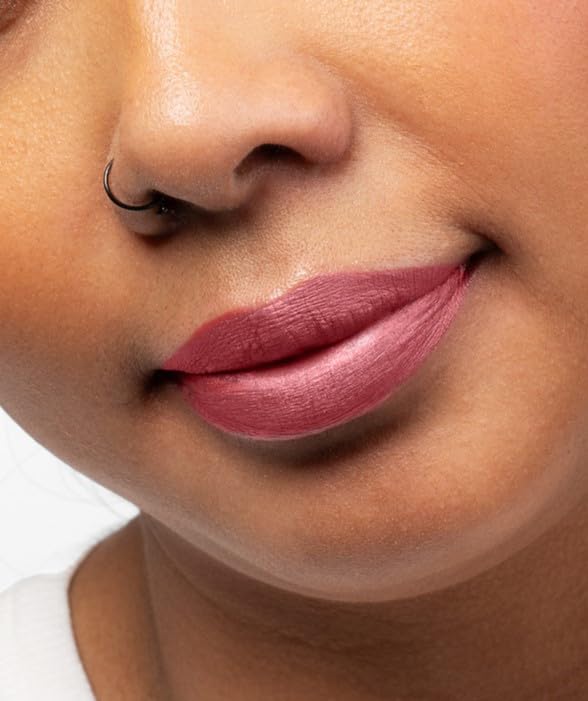 Aromi Metallic Liquid Lipstick | Rosy Chestnut Lip Color with Shimmery Finish, Vegan, Pink Nude Shade, Long-lasting, Waterproof (Alpine Bloom) Beauty & Personal Care Aromi