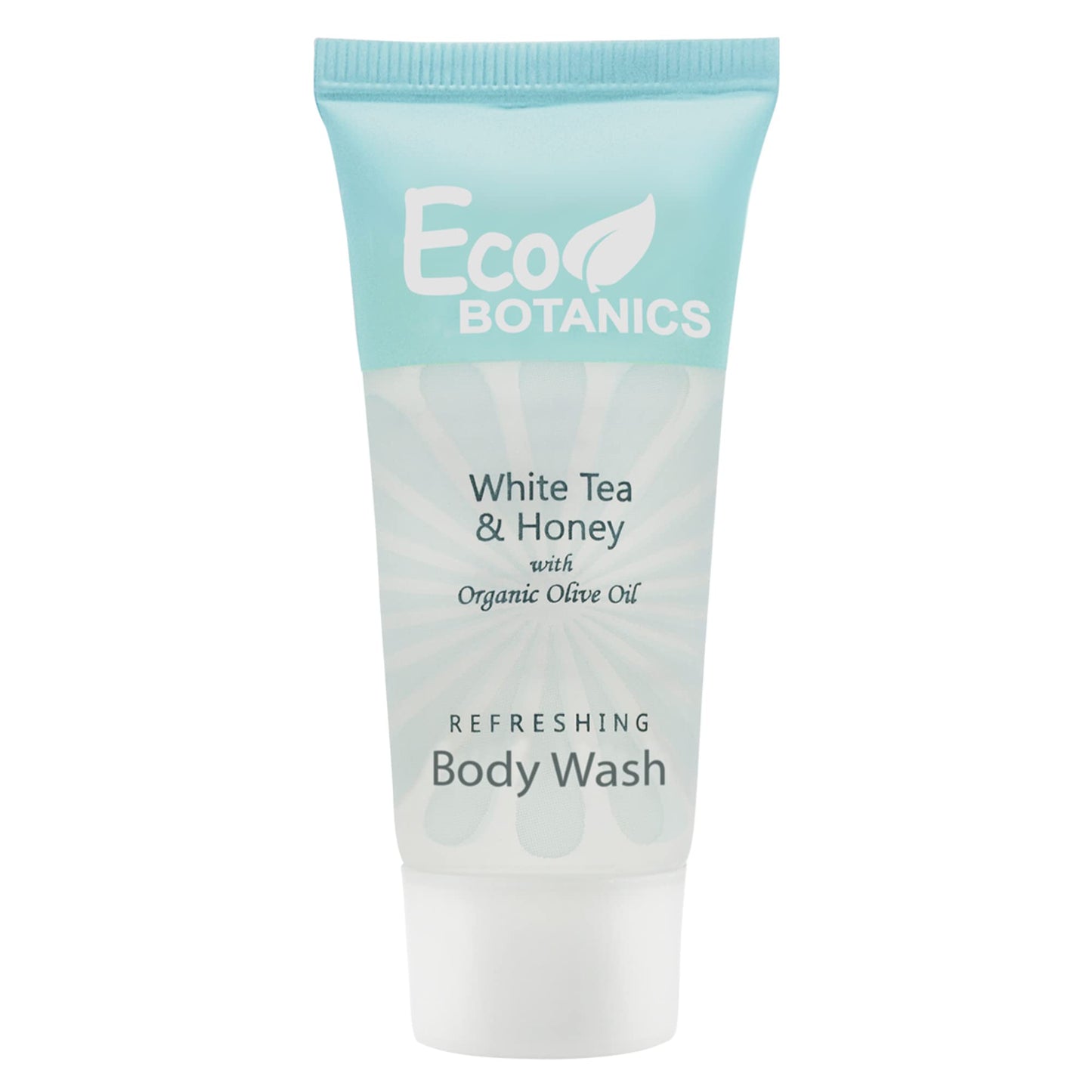 Eco Botanics Travel Size Hotel Body Wash 20 Count 0.85 oz Bottles Guest Amenities for Vacation Rentals and Short Term Rentals Paraben Free White Tea Beauty & Personal Care Eco Botanics