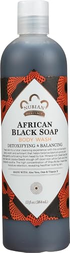 Nubian Heritage African Black Soap Body Wash, Paraben Free, 13 Ounce (Pack of 1) Beauty & Personal Care Nubian Heritage