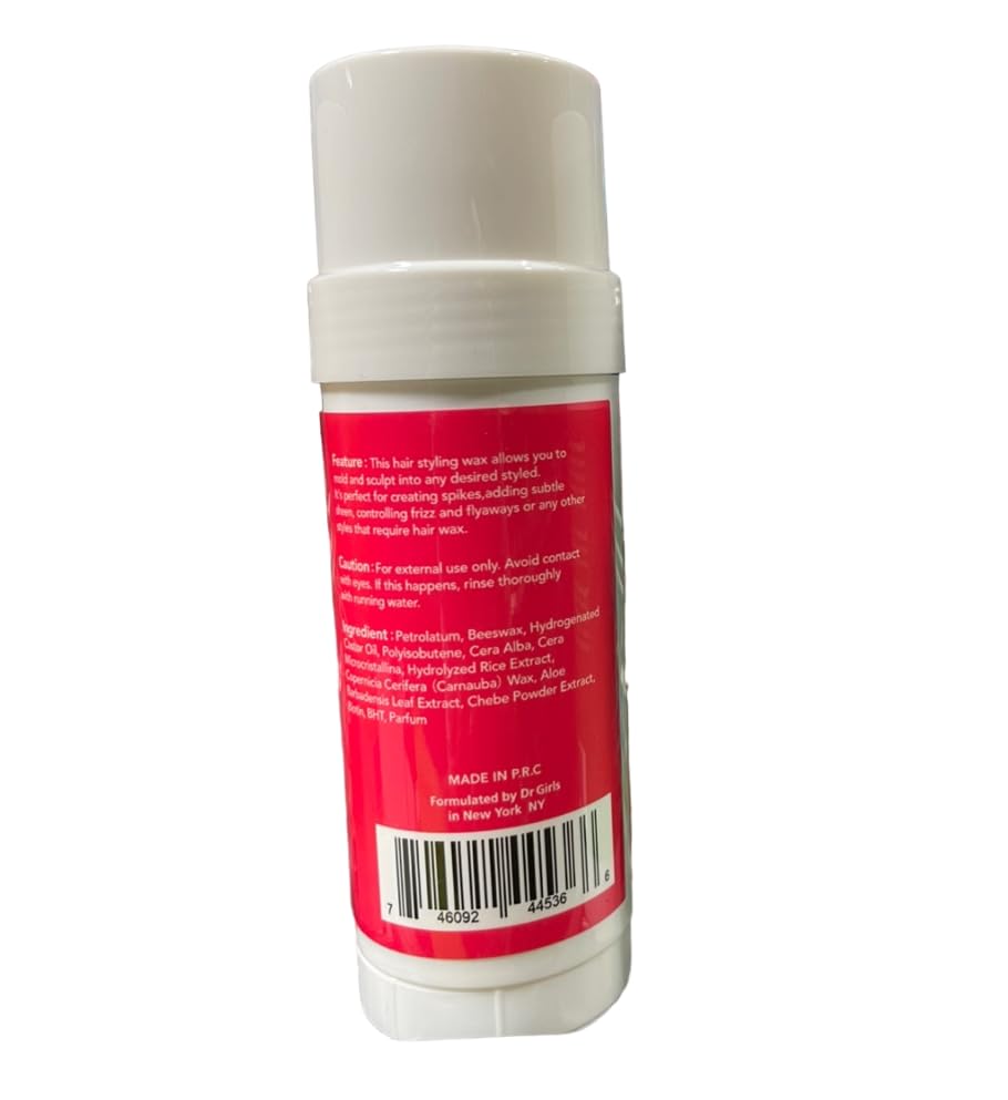 Dr.Girls Rice Water Extra Mega Hold Hair Beeswax Stick 2.11oz/ 60g (Pomegranate & Honey) Beauty & Personal Care Dr.Girls