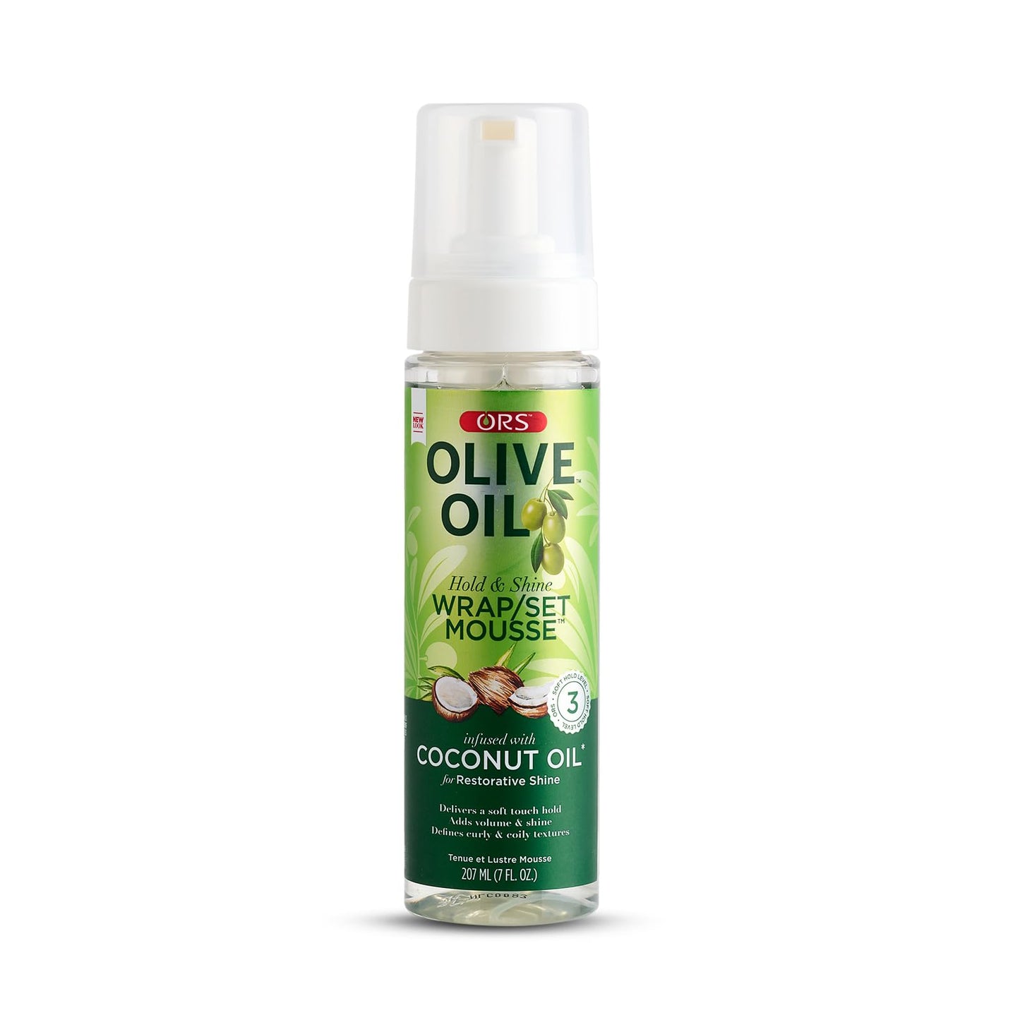 ORS Olive Oil Hold & Shine Wrap Set Mousse Infused with Coconut Oil for Restorative Shine 7 Ounce Beauty & Personal Care ORS