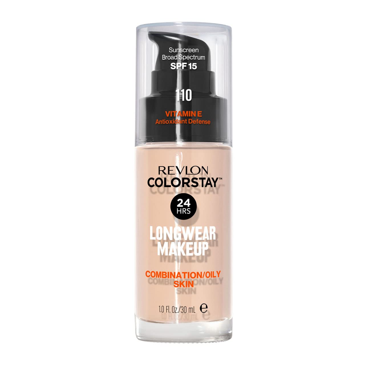 Revlon Colorstay Liquid Foundation Makeup with Pump 110 Ivory Combination/Oily Skin ,1 Fl Oz Beauty & Personal Care REVLON
