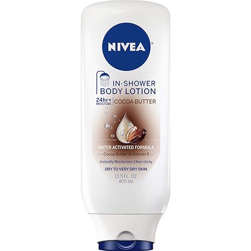 NIVEA Lotion In-Shower Cocoa Butter 13.5 Ounce (Dry To Very Dry) (400ml) (Pack of 3) Beauty & Personal Care NIVEA