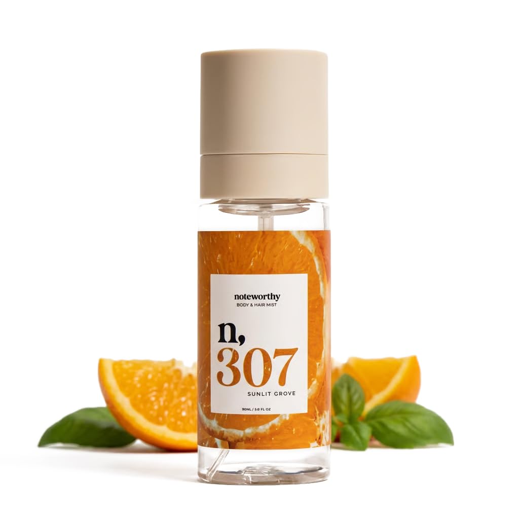 Noteworthy n,307 Sunlit Grove Body Mist - Mandarin • Clementine • Basil • Sandalwood • Cypress • Vanilla Milk | Refreshing, Light, Gender-Neutral Beauty & Personal Care Noteworthy
