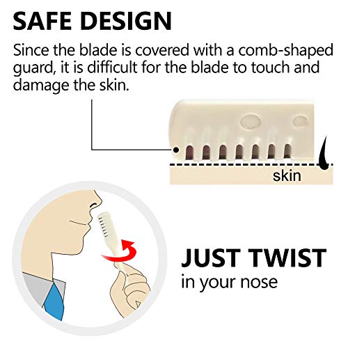 Seki Japan Nose Hair Trimmer Clipper Cutter Safety Protected Razor Hair Removal (Pack of 10 Pieces) Beauty and Personal Care Product of Gifu Japan