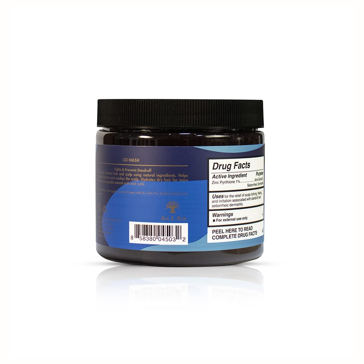 As Am Dry & Itchy Scalp Care Cowash - 16 ounce - Enriched with Zinc Pyrithione, Olive Oil, and Tea Tree Oil - Fights Dandruff and Seborrheic
